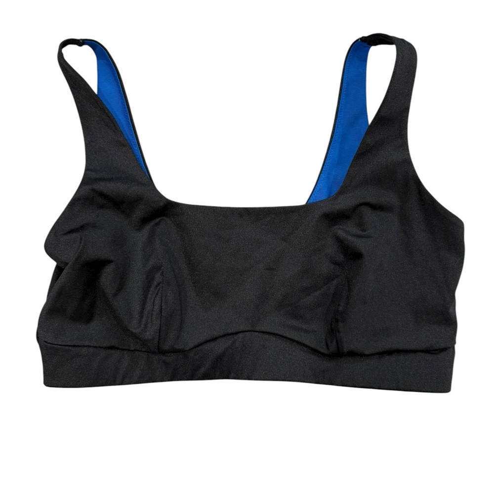 YITTY Women’s black & cobalt blue sports bra